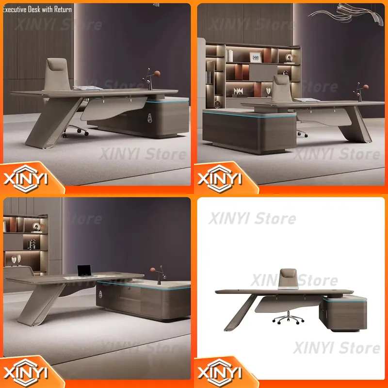 Desk Setup L Shaped - L Şeklinde Ofis Mobilyası için Yönetici