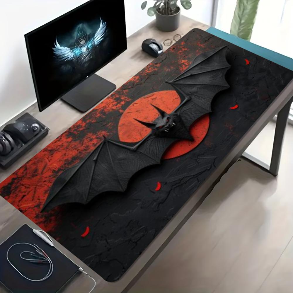 Koyu Kırmızı Yarasa Desenli Bü - Desk Setup Pc And Laptop incelemesi ve fiyatı