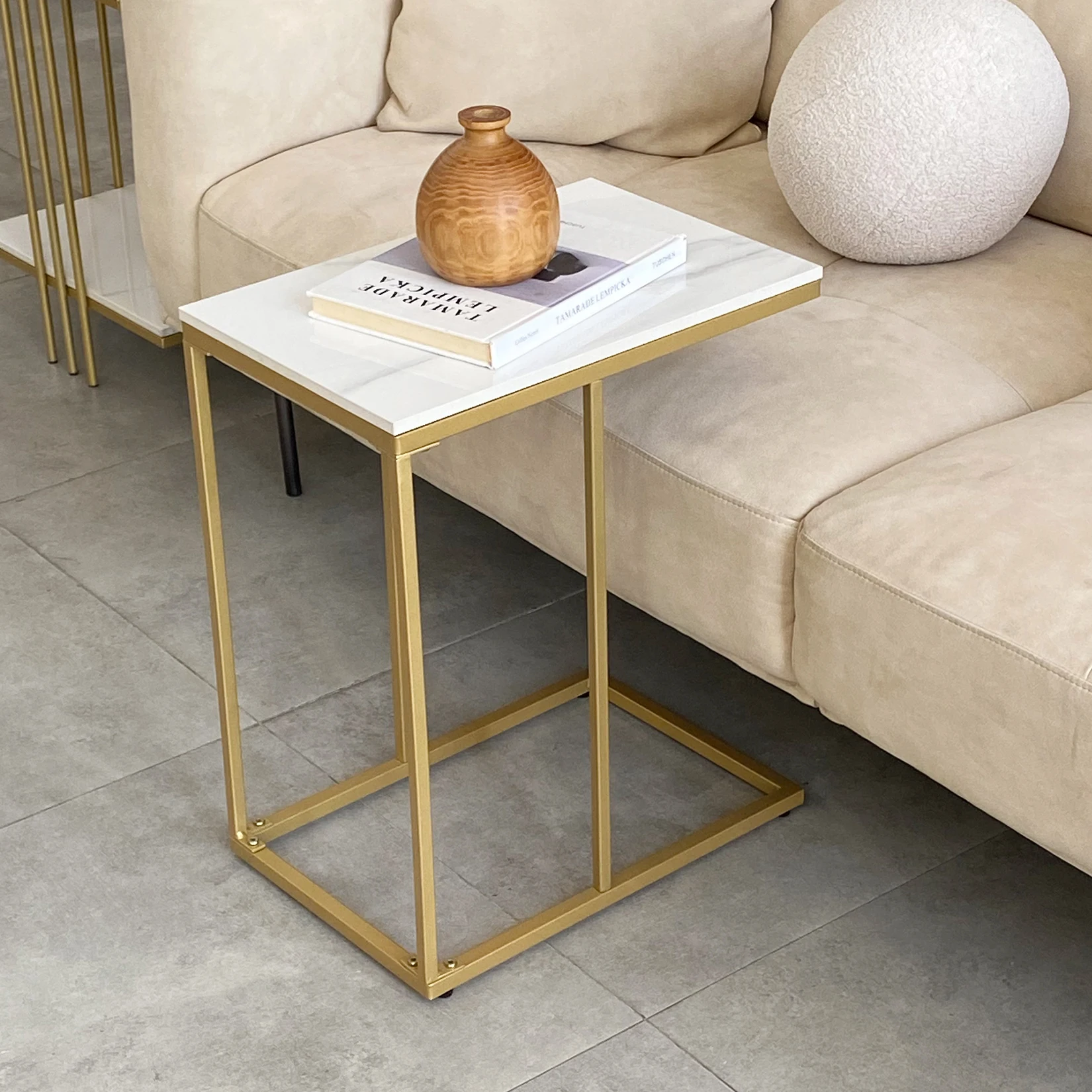 Mermer Kaplama Yan Sehpa, C Şe - Desk Setup Minimalist incelemesi ve fiyatı